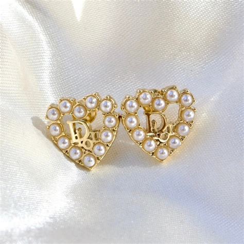 dior stud earrings price|Dior pearl earrings.